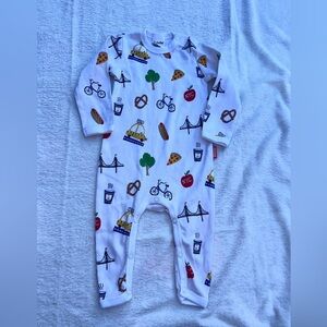 Colorful NYC Themed Kids Footie
